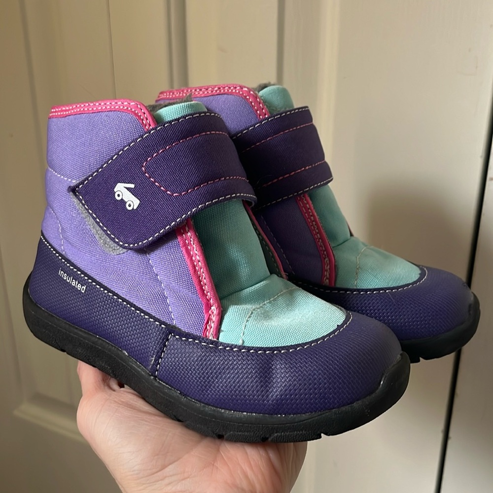 See Kai Run purple mint insulated boots size 12 toddler